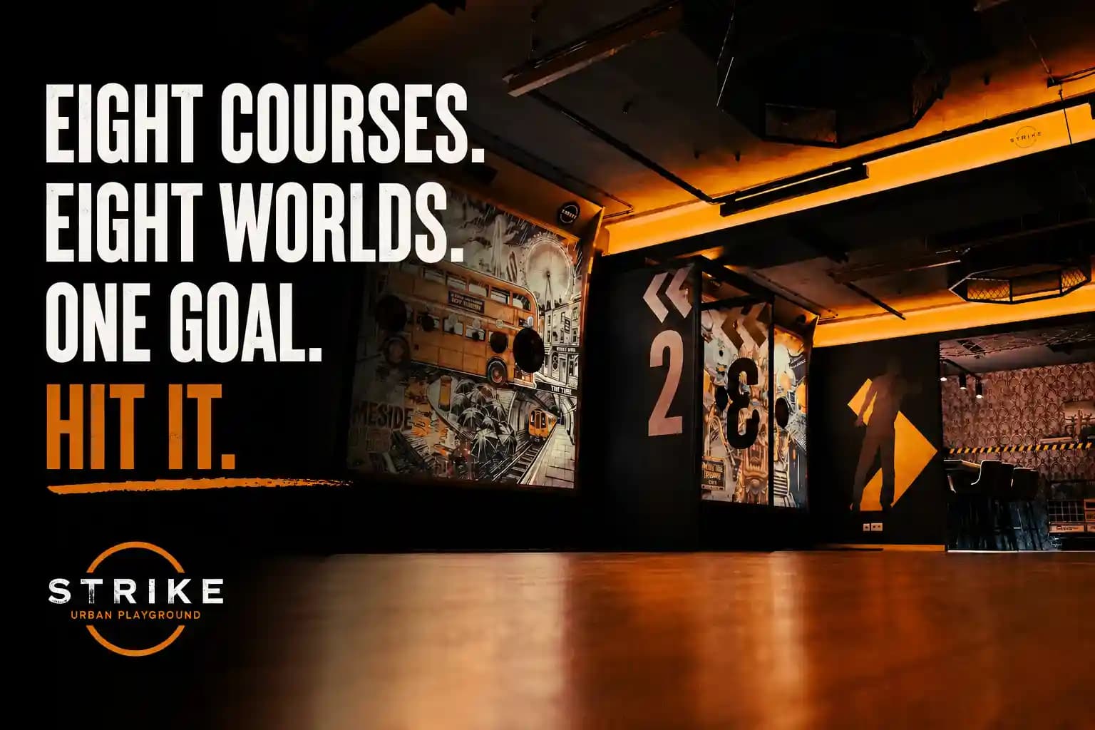 eight unique skill-based courses at strike